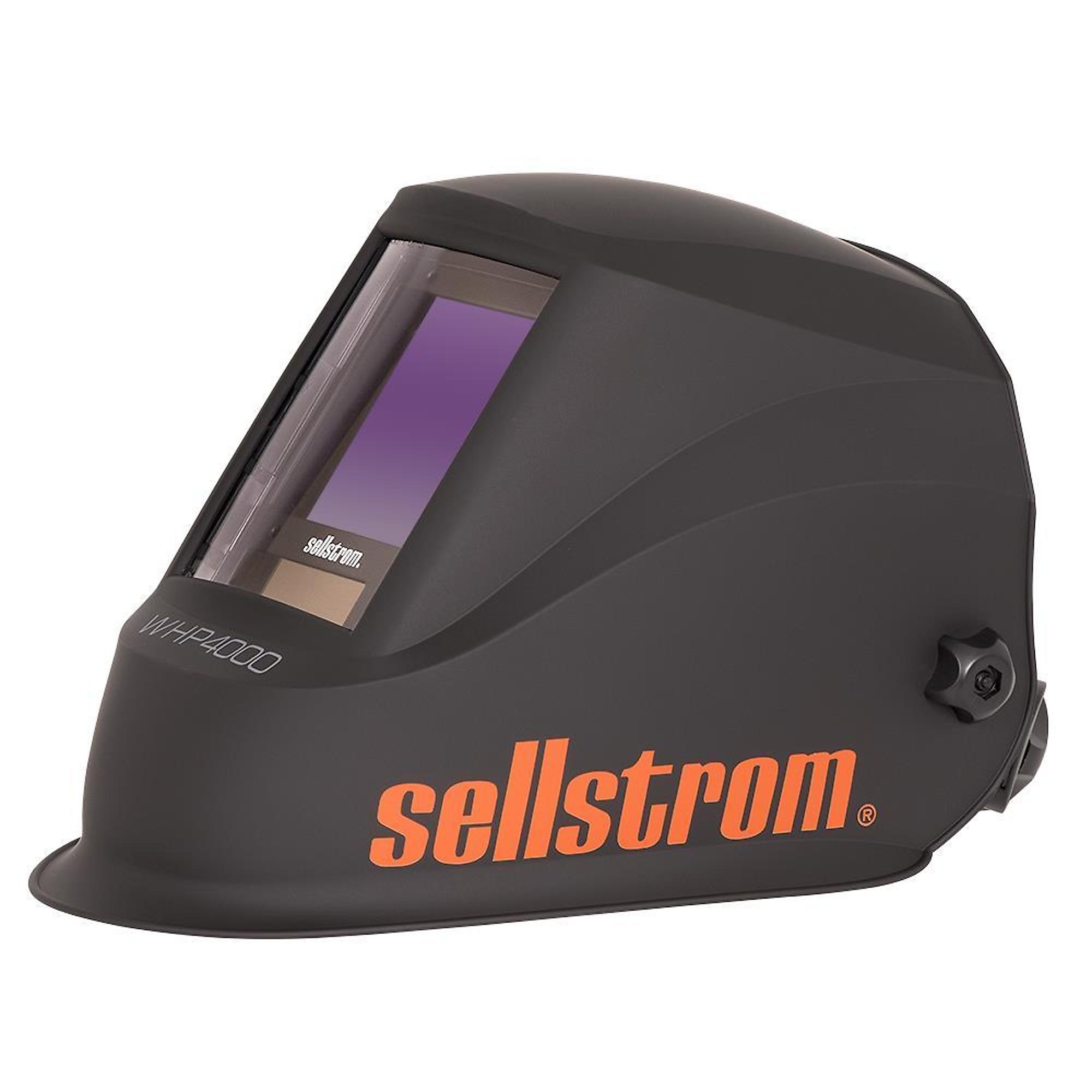 Sellstrom® - Welding Helmet - Auto Darkening -  Thermoplastic - 3.94" x 2.38" Viewing Area - Shade 4/9-13 Variable ADF - Ratcheting Headgear - Black - Premium Series  - Model # S26400